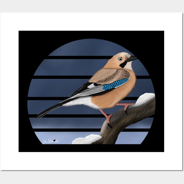 Jay Bird Illustration Wall Art by jzbirds